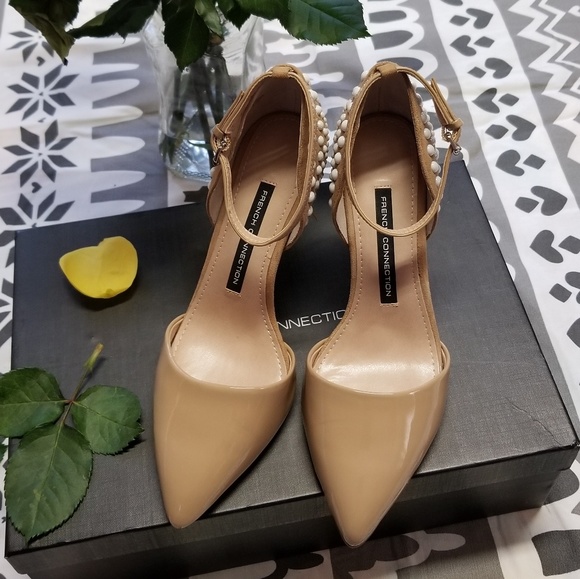 French Connection Shoes - Studded Ankle Strap pumps
